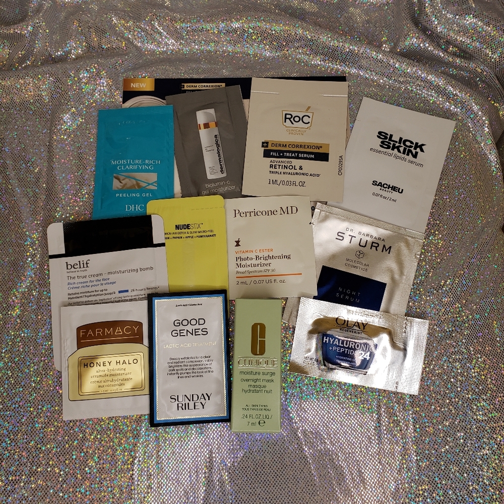 10+ Skincare Samples including: Clinque, Olay, Good Genes, and more